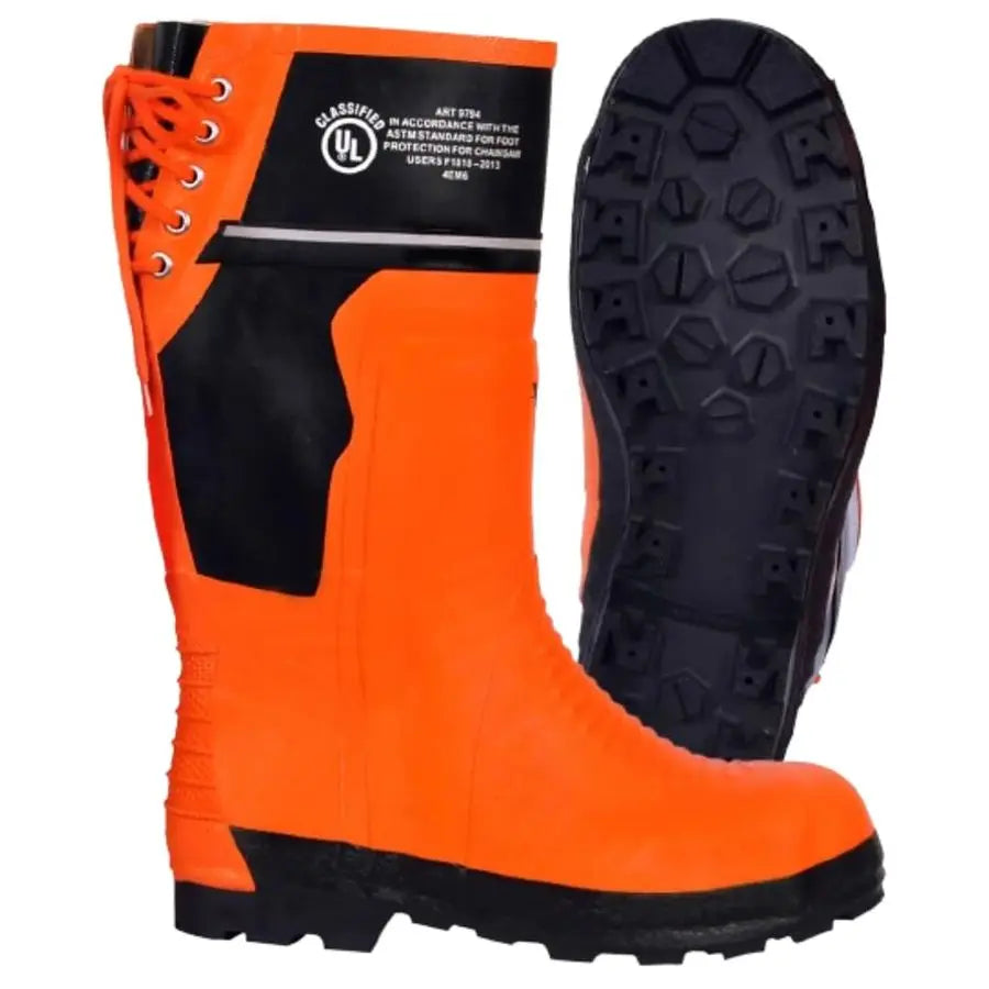 Class 2 Ultra Flexible Chainsaw Boots Protective Grade 1 Steel Toe Safety Shoes For Men with SlipResistant Soles