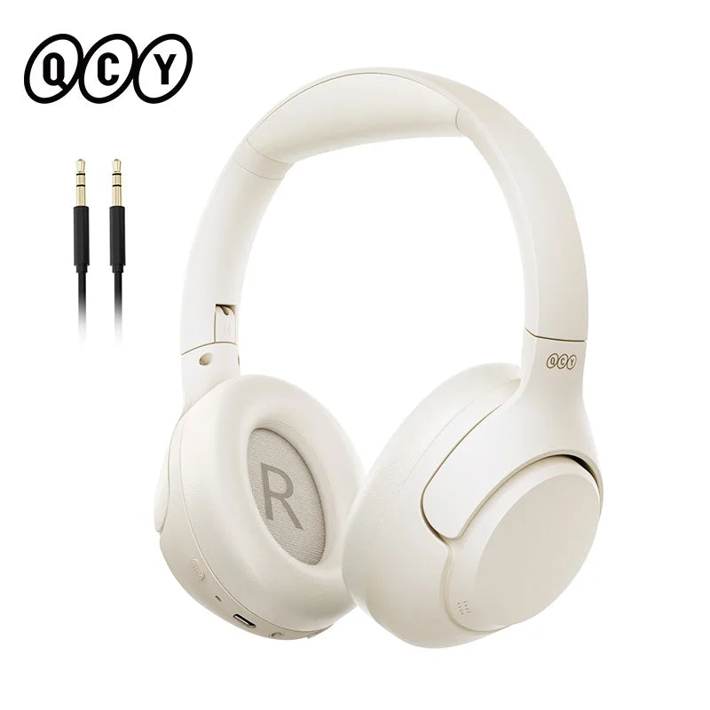 Wireless Headphones Bluetooth 5.4 Hi-Res Audio Over Ear Headset 43dB Hybrid Active Noise Cancellation Earphones 60H