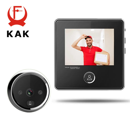 2.8" LCD Screen Electronic Door Viewer Bell IR Night Door Camera Photo Recording Digital Door Viewer Smart Peephole Doorbell