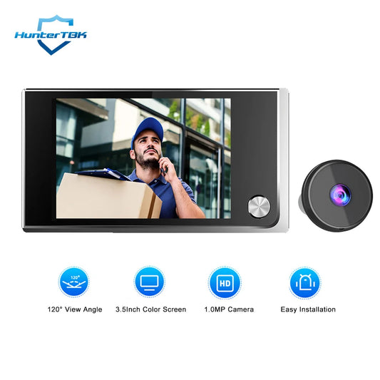 3.5 Inch Digital Door Viewer Peephole Camera Doorbell 120 Degree HD Home Cat Eye Mirilla Viewer with LCD Screen Monitor