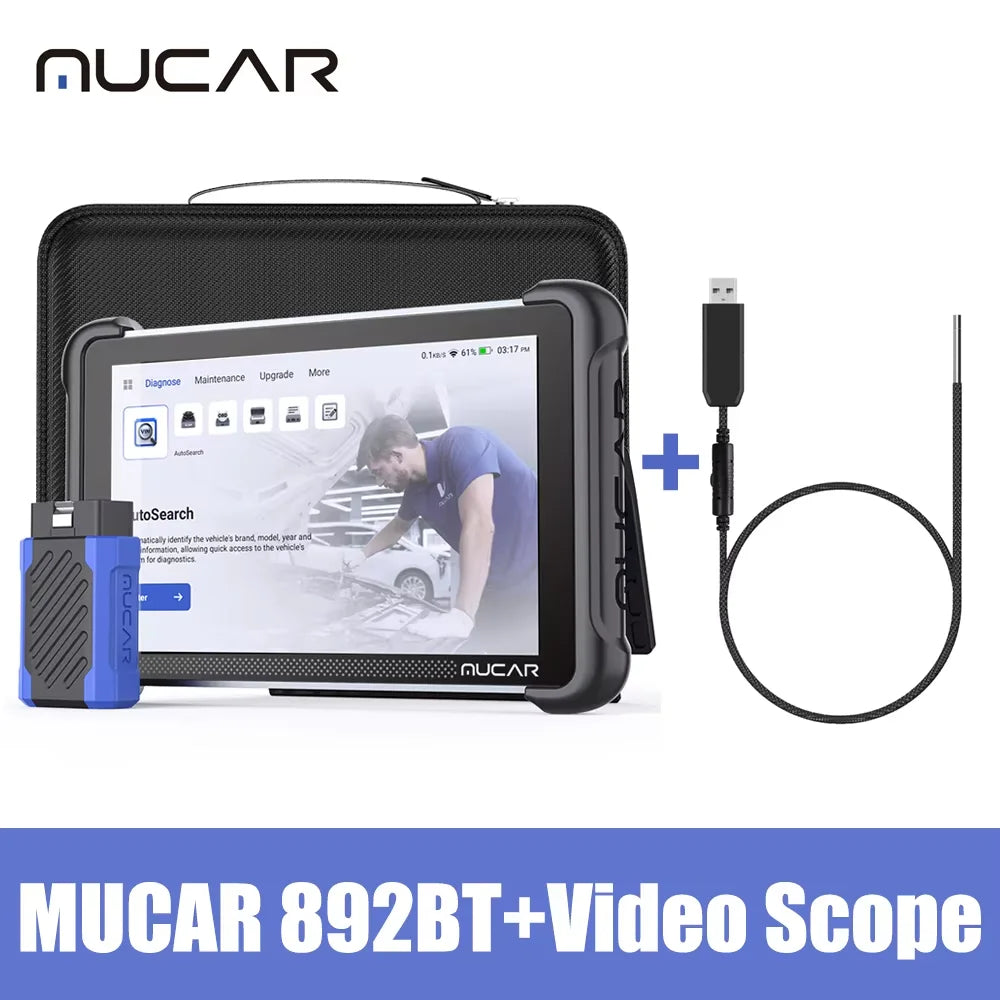 MUCAR 892BT Car Diagnostic Tools Free AI CANFD DoIP All System Auto Scan Tool ECU Coding Bi-Directional OBD2 Scanner 35 Resets
