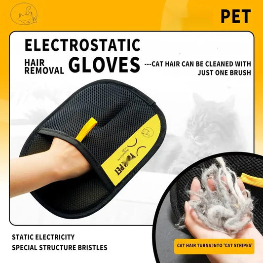 Animal hair glove Electrostatic gloves Two-way brush pet hair removal glove for cats dogs clothes furniture  electrostatic