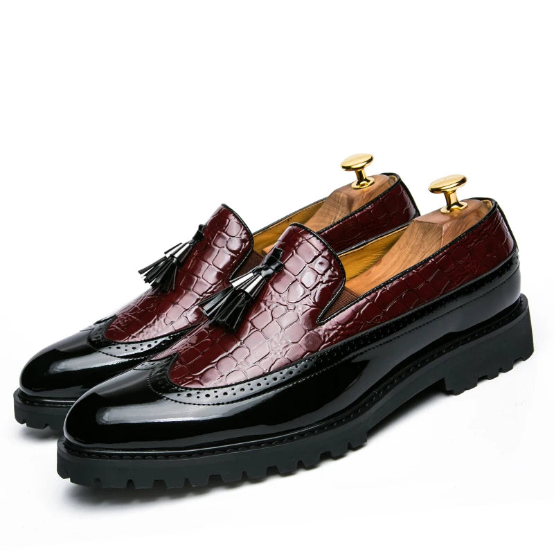 Men's loafers, fashionable low cut breathable formal shoes, comfortable anti slip business wedding party shoes
