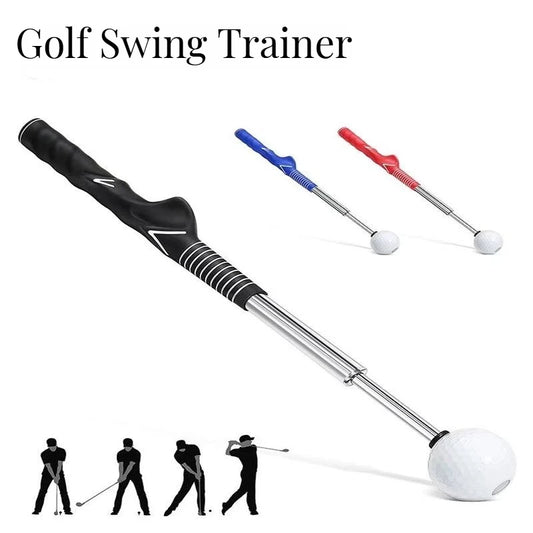 2025 Golf Swing Trainer Portable Indoor Outdoor - Adjustable Golf Practice Aid for Beginners & Pros