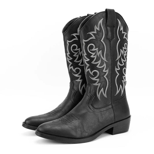 Men's Fashion Embroidered Desert Cowboy Boots