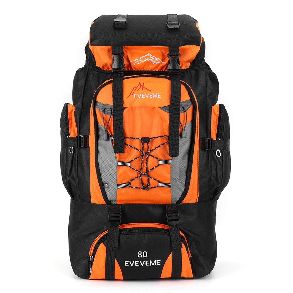 80L Mountaineering Backpack Large Capacity Travel Backpack Adjustable Strap Mountain Climbing Rucksack for Outdoor Sports