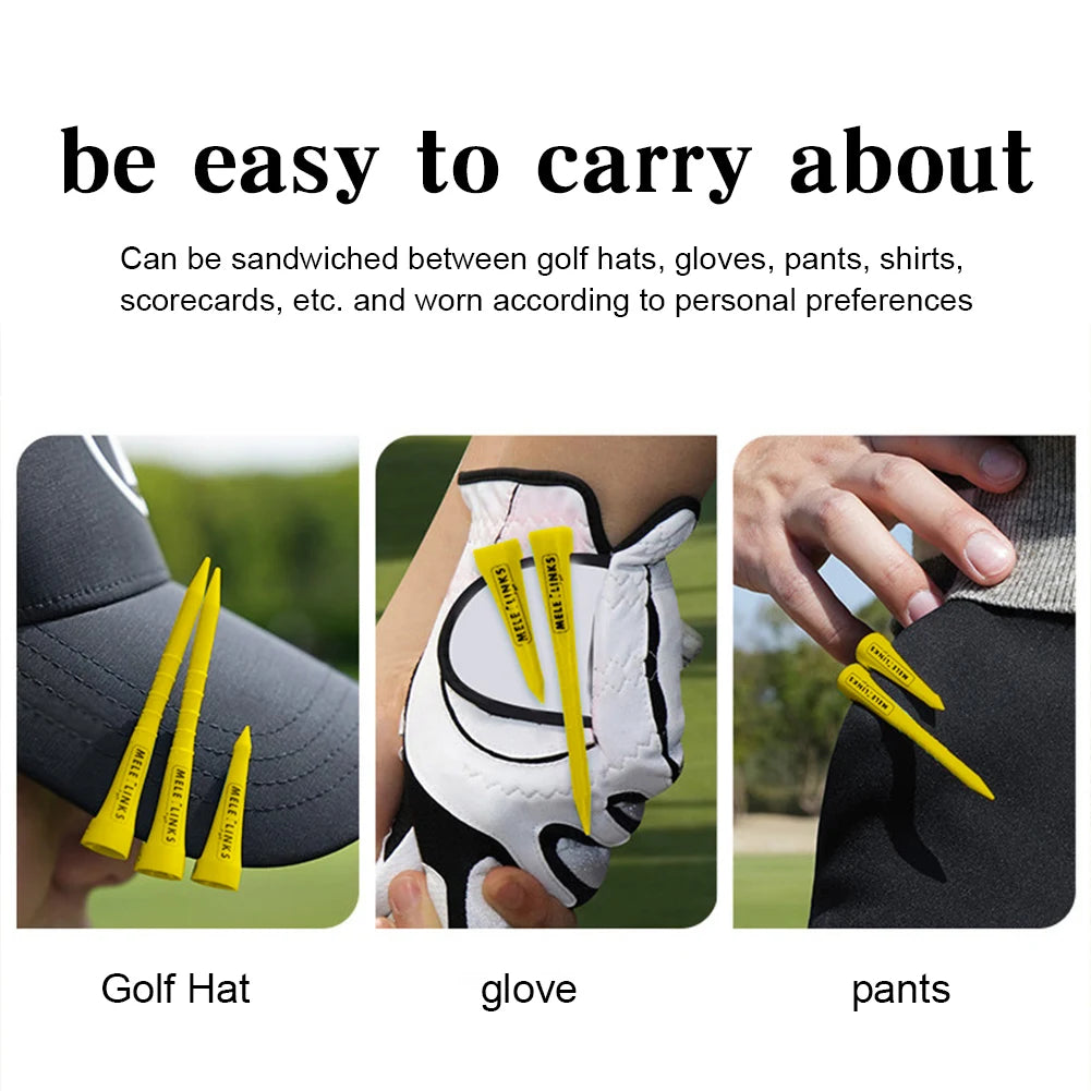 10 Pcs Golf Balls Holder Portable Golf Plastic Tees Adjustable Height Pocket Tees Golf Practice Accessories Gifts for Golfers