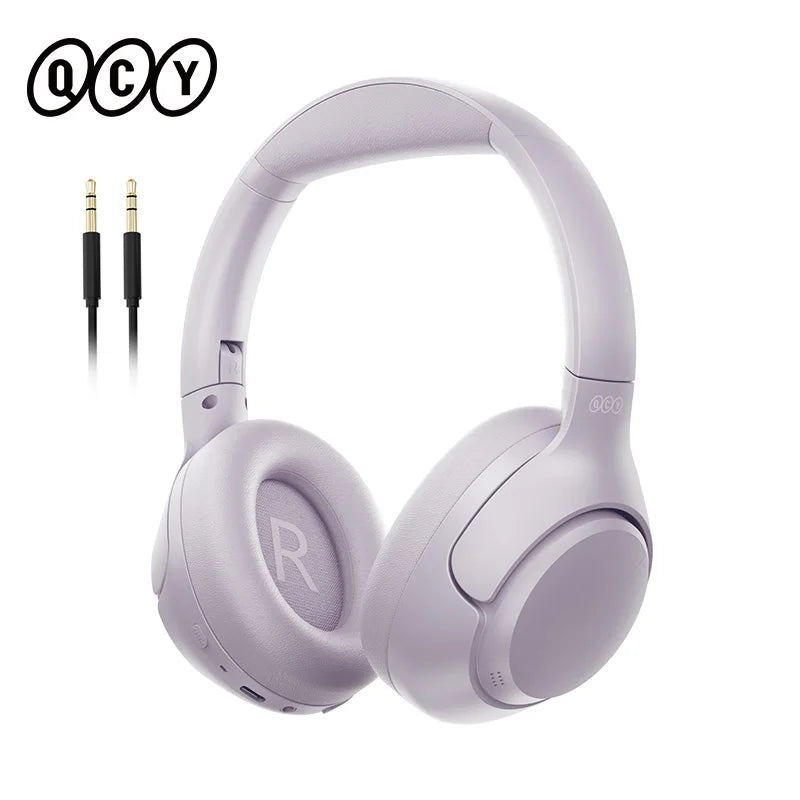 Wireless Headphones Bluetooth 5.4 Hi-Res Audio Over Ear Headset 43dB Hybrid Active Noise Cancellation Earphones 60H