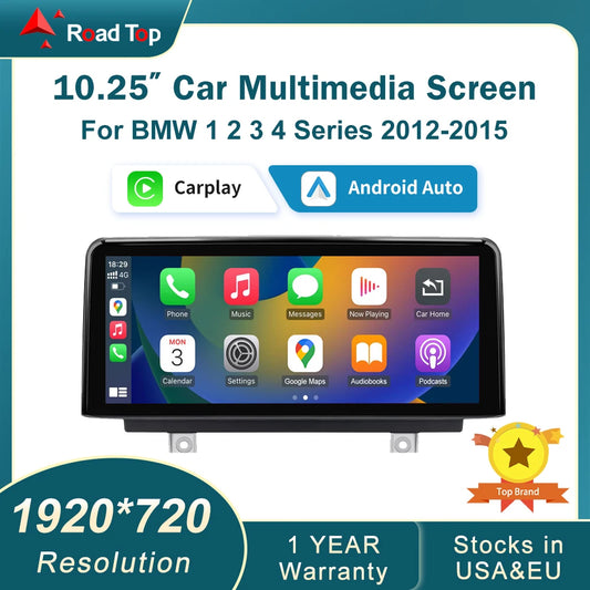 10.25'12.3' Wireless CarPlay Android Auto Multimedia Display Screen For BMW 1 2 3 4 Series F20 F21 F22 F30 F31 F32 F33