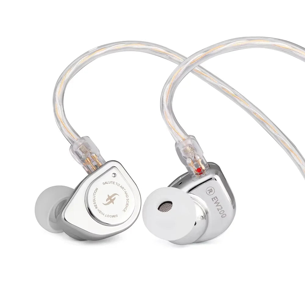 SIMGOT EW200 10mm Dynamic Driver SCP Diaphragm Hi-Fi In-Ear Earphones with Comfortable Wearing Design