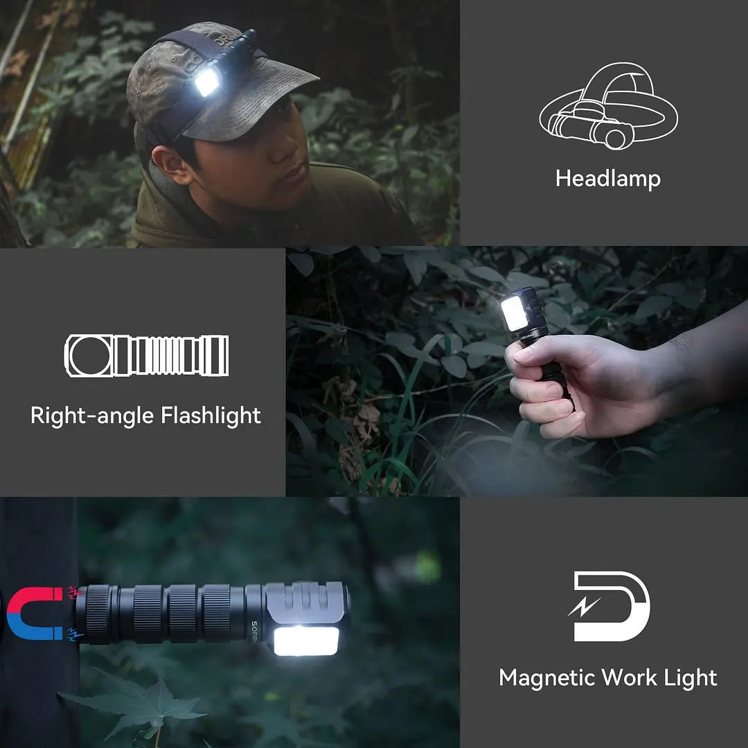 SOFIRN HS42 Headlamp 2100lm 18650 EDC USB C Rechargeable with Power Bank Flashlight SST40 LED Torch with Magnetic for Camping