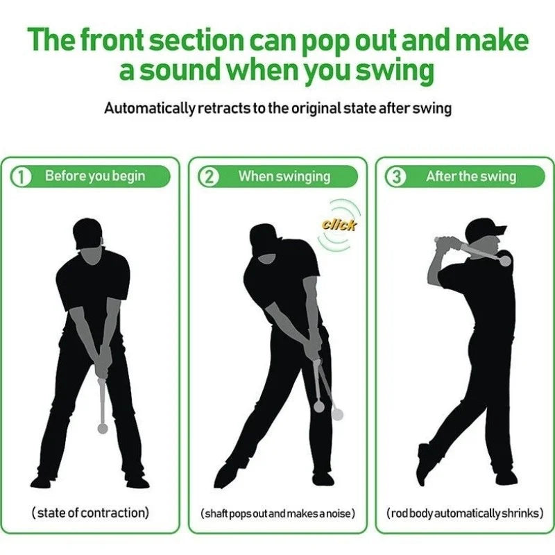 2025 Golf Swing Trainer Portable Indoor Outdoor - Adjustable Golf Practice Aid for Beginners & Pros