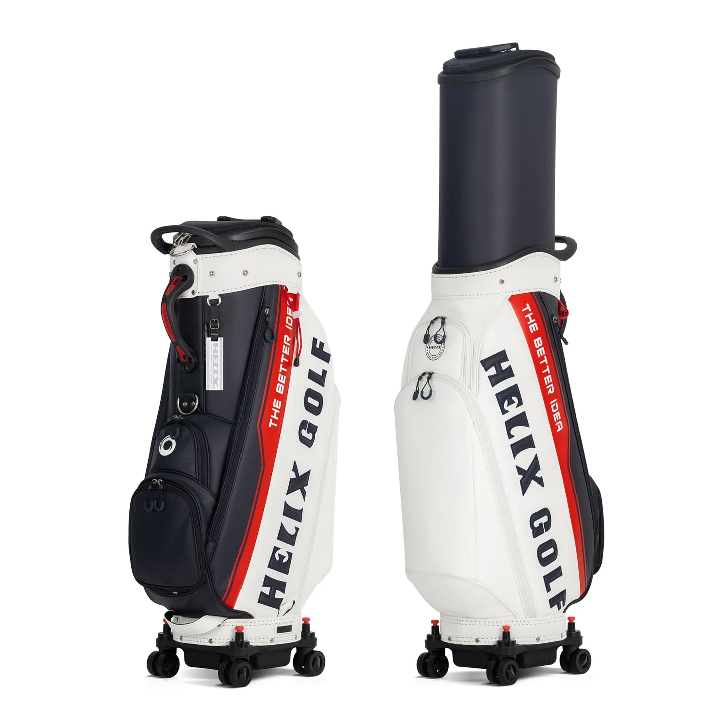 HELIX Golf Bag with Wheels for Men and Women Golf Cart Bag with Hard Retractable Cover for Protecting Clubs During Travel