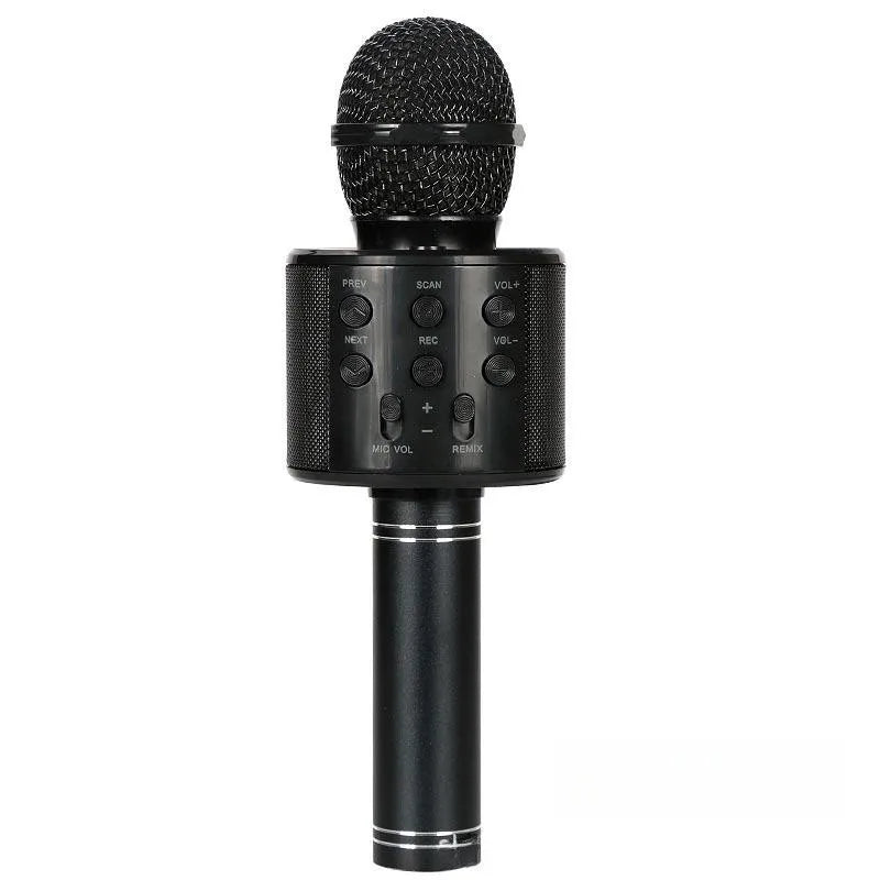 Wireless Bluetooth Karaoke Microphone for Kids, 5-in-1 Portable Handheld Karaoke Mic Speaker Player Recorder with  FM Radio
