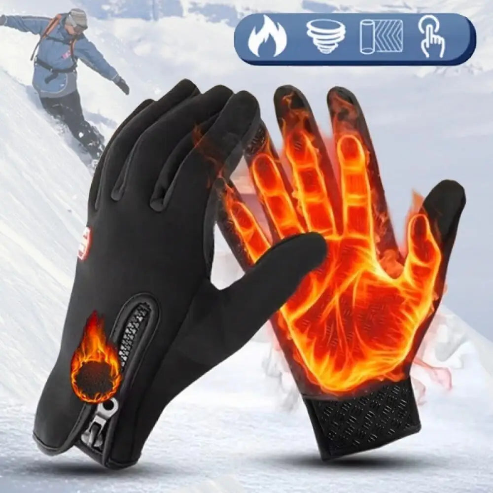 Hot Winter Gloves For Men Women Touchscreen Warm Outdoor Cycling Driving Motorcycle Cold Gloves Windproof Non-Slip Womens Gloves