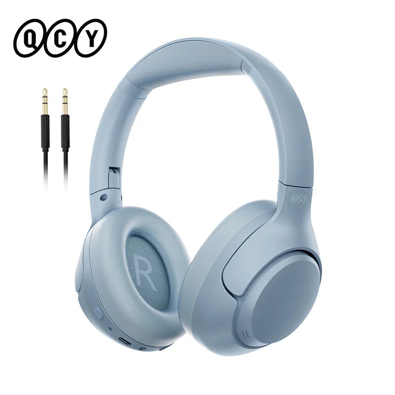 Wireless Headphones Bluetooth 5.4 Hi-Res Audio Over Ear Headset 43dB Hybrid Active Noise Cancellation Earphones 60H